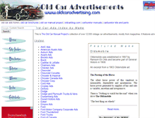 Tablet Screenshot of oldcaradvertising.com